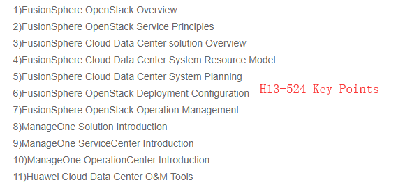 H13-524 key points H13-524 key points