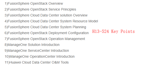 H13-524 key points