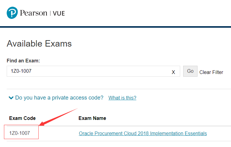 1Z0-1007 exam is available at Pearson VUE.