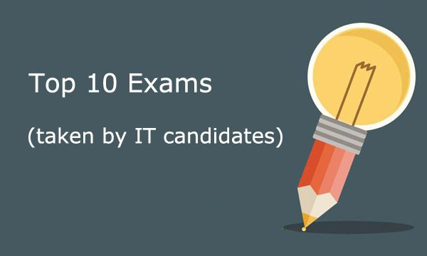 Top 10 exams are taken by IT candidates