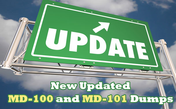 Cracked New Updated Microsoft MD-100 and MD-101 Exam Dumps