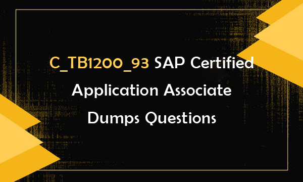 C_TB1200_93 SAP Certified Application Associate Dumps Questions