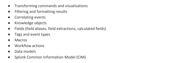 SPLK-1002 exam content