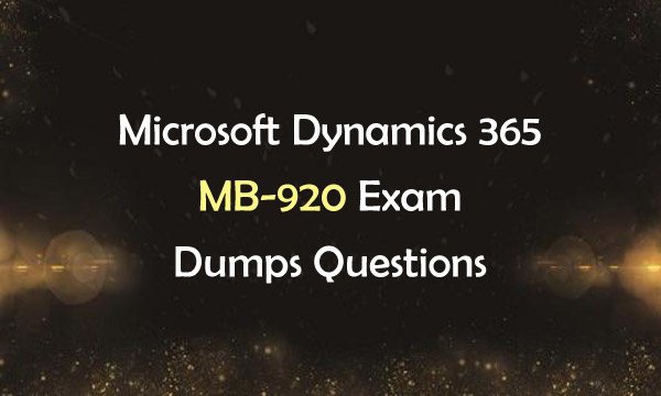 2021 Microsoft Dynamics 365 MB-920 Exam Dumps Questions 2021 Microsoft Dynamics 365 MB-920 Exam Dumps Questions