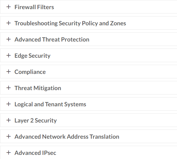 Juniper JN0-635 Exam Objectives