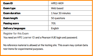 HPE2-W09 exam information