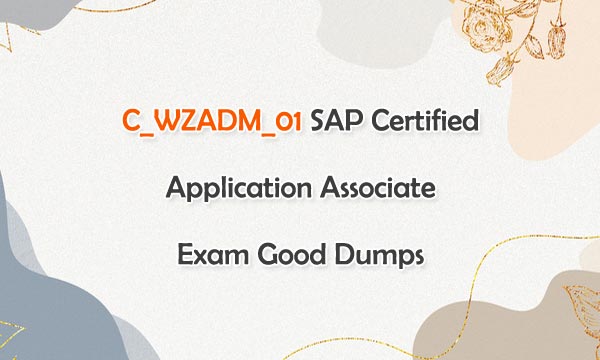C_WZADM_01 SAP Certified Application Associate Exam Good Dumps